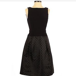 American Living Black Polka Dot Knee Length Dress Size 4